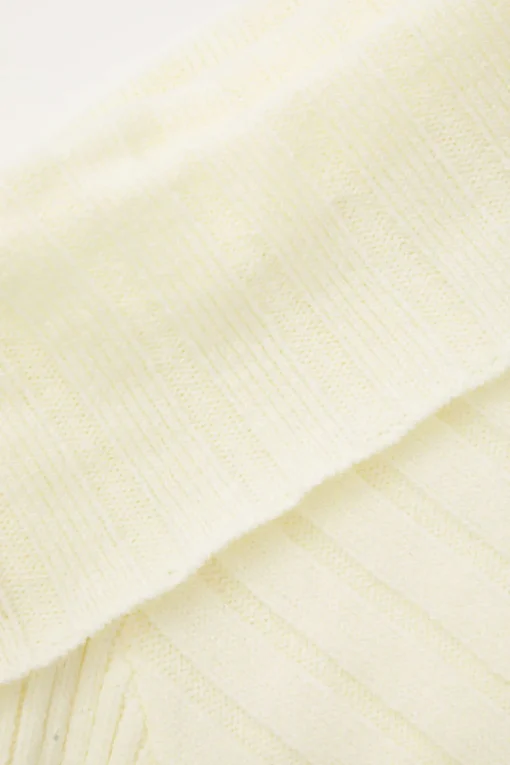 MICAS Knitwear-Off Shoulder Knit Long Sleeve Top BEIGE