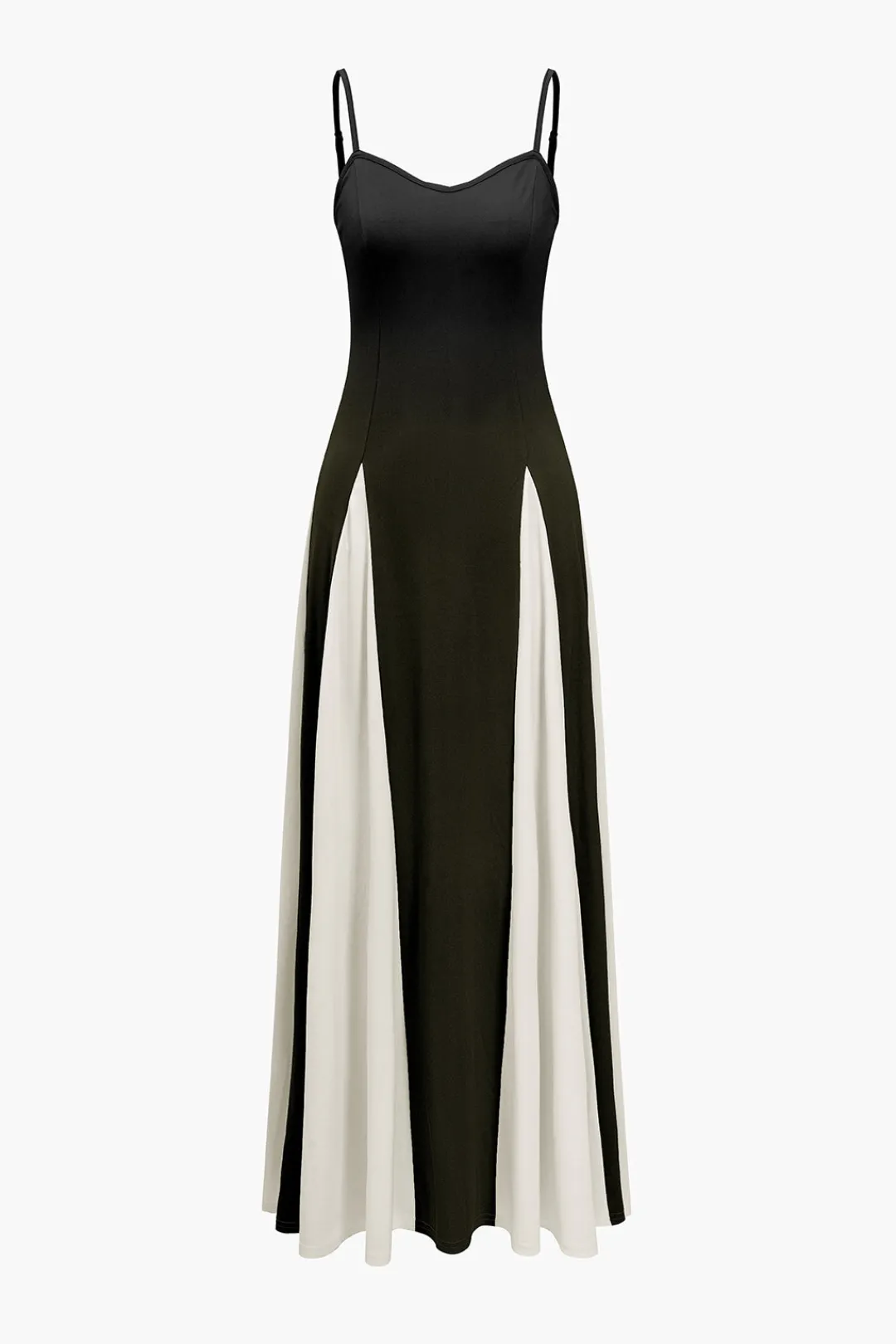 MICAS Maxi Dresses-Patchwork Spaghetti Strap Maxi Dress