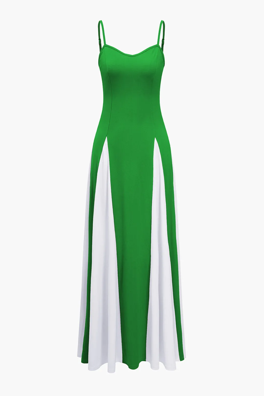 MICAS Maxi Dresses-Patchwork Spaghetti Strap Maxi Dress