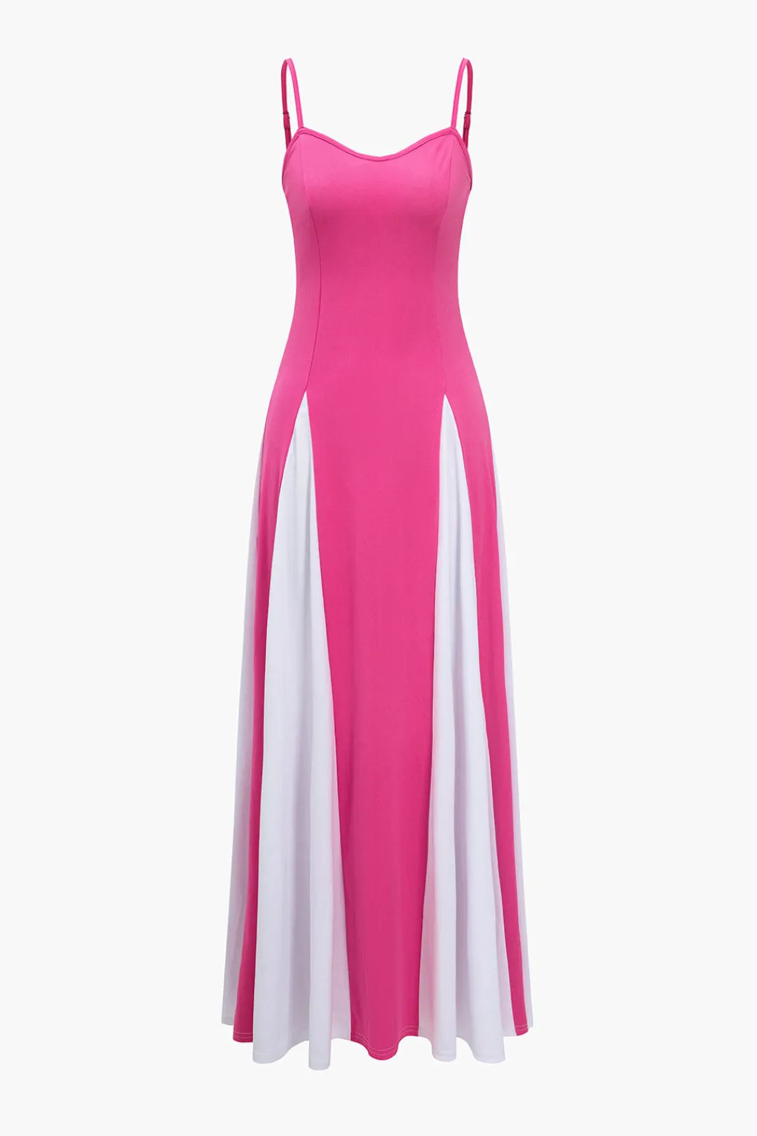 MICAS Maxi Dresses-Patchwork Spaghetti Strap Maxi Dress