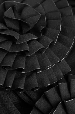 MICAS Tank Tops & Cami-Pleated Mesh Halter Tank Top