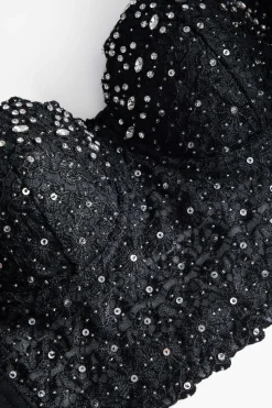 MICAS Corset & Bustier Tops|Tank Tops & Cami-Rhinestone Lace Bustier Cami Top