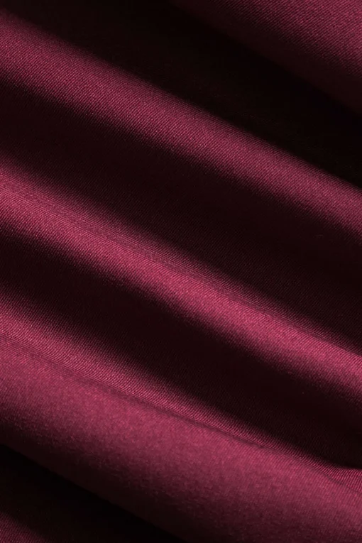 MICAS Long Sleeve Tops|Long Sleeves Tops-Ruched Backless Tie Back Long-Sleeve Shirt BURGUNDY