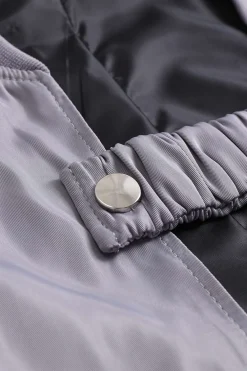 MICAS Outerwear|Outerwear-Ruched Detail Cropped Jacket LIGHT GRAY