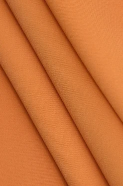 MICAS Pants-Ruffle Trim Slit Wide Leg Pants ORANGE