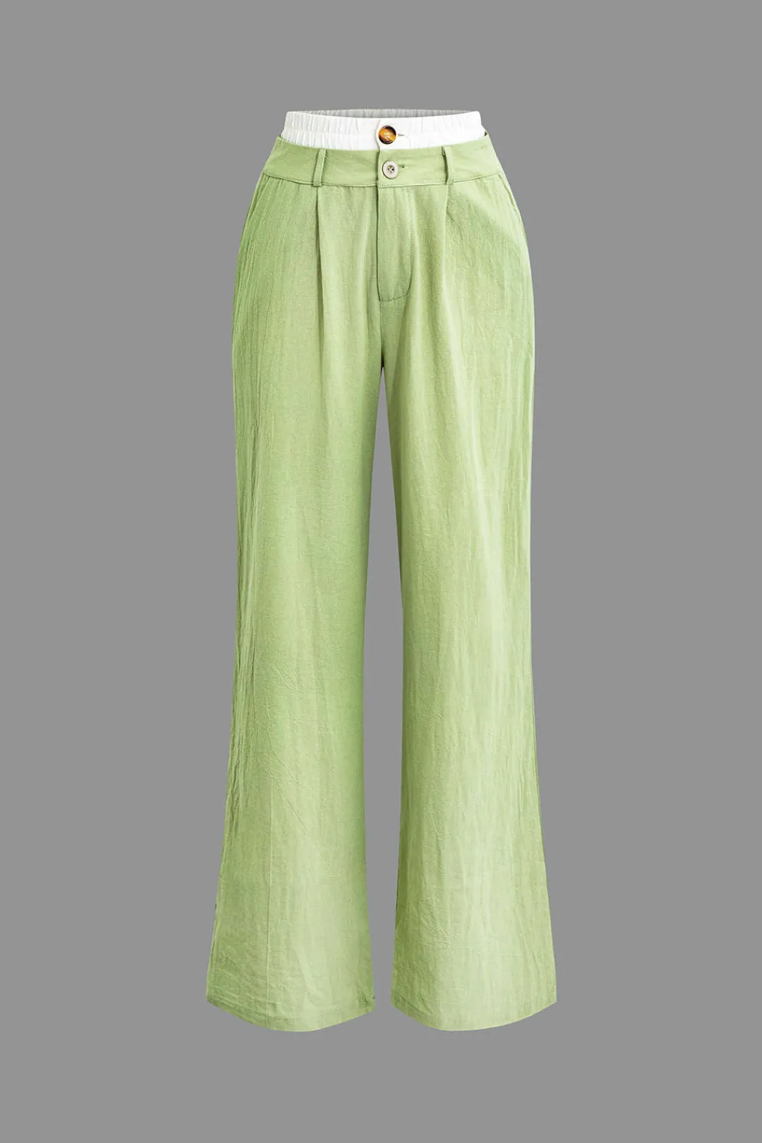 MICAS Pant Sets-Sleeveless Top and Patchwork Loose Pants Set Contrast Color