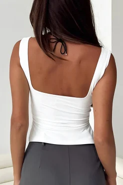 MICAS Tank Tops & Cami-Solid Backless Tank Top