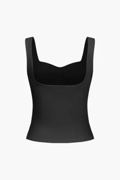 MICAS Tank Tops & Cami-Solid Backless Tank Top