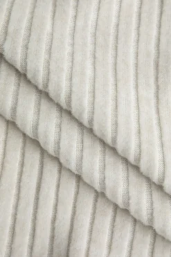 MICAS Long Sleeve Tops|Long Sleeves Tops-Solid Contrast Binding Square Neck Bell Sleeve Top BEIGE