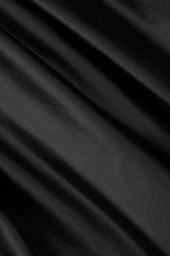 MICAS Skirts-Solid Faux Leather Ruched Puff Skirt