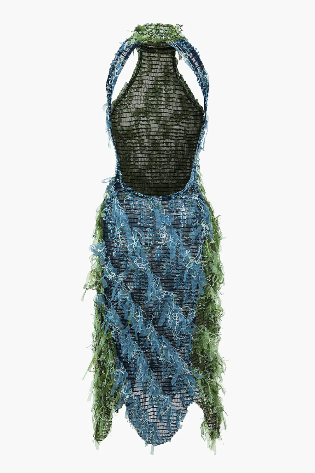 MICAS Midi Dresses-Solid Fringe Backless Midi Dress Contrast Color