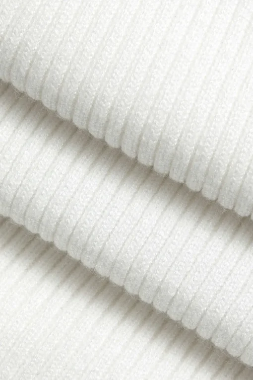 MICAS Knit Dresses-Solid Knit Button Cut Out Slit Dress WHITE