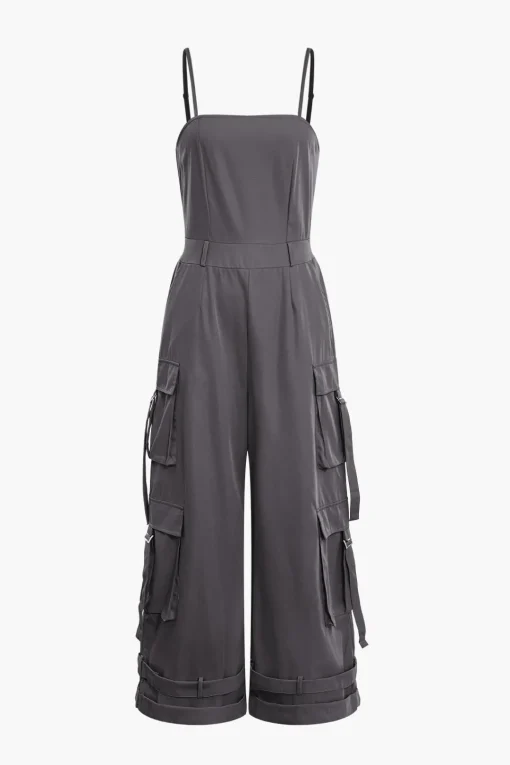 MICAS Jumpsuits & Rompers-Solid Pocket Slip Jumpsuit