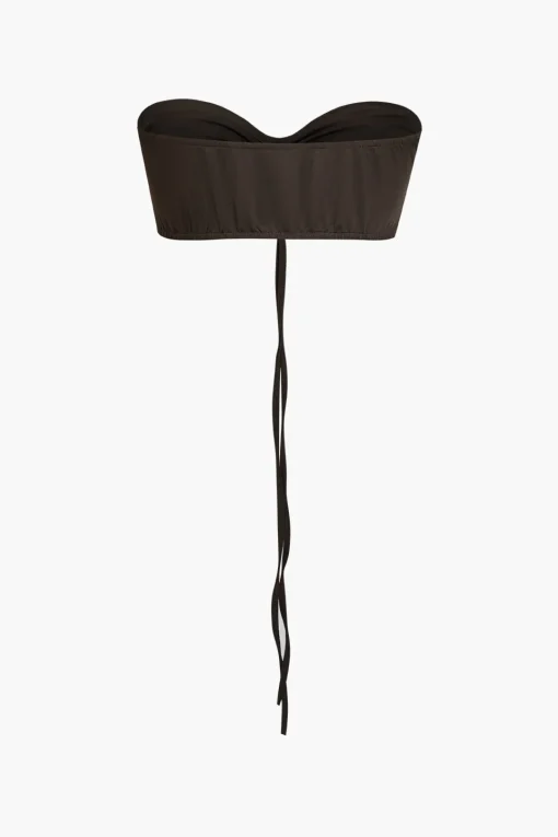 MICAS Skirt Sets-Solid Ruched Drawstring Tie-Up Skirt Set BROWN