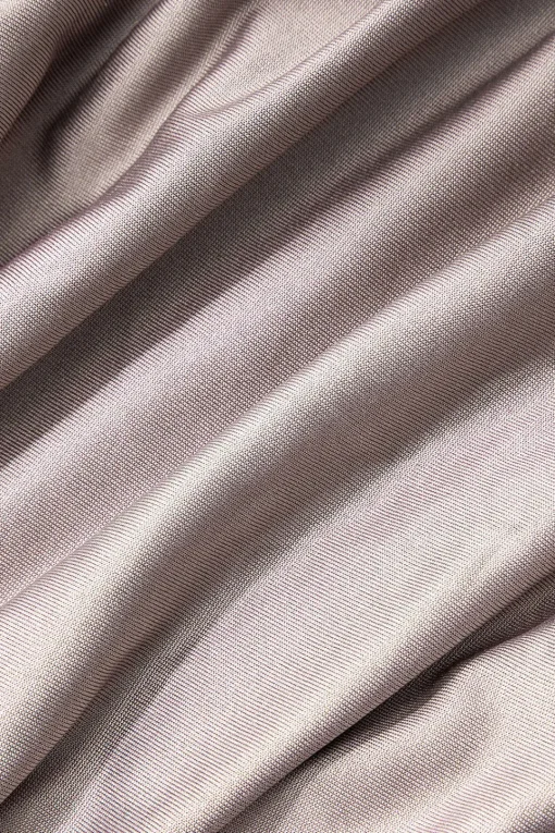 MICAS Midi Dresses-Solid Ruched Strapless Midi Dress PALE MAUVE