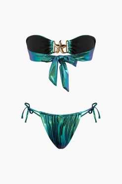 MICAS Swimwear|Vacation Sets-Starfish Decor Knot Ruched Bikini Set