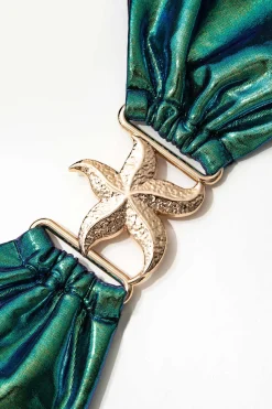 MICAS Swimwear|Vacation Sets-Starfish Decor Knot Ruched Bikini Set