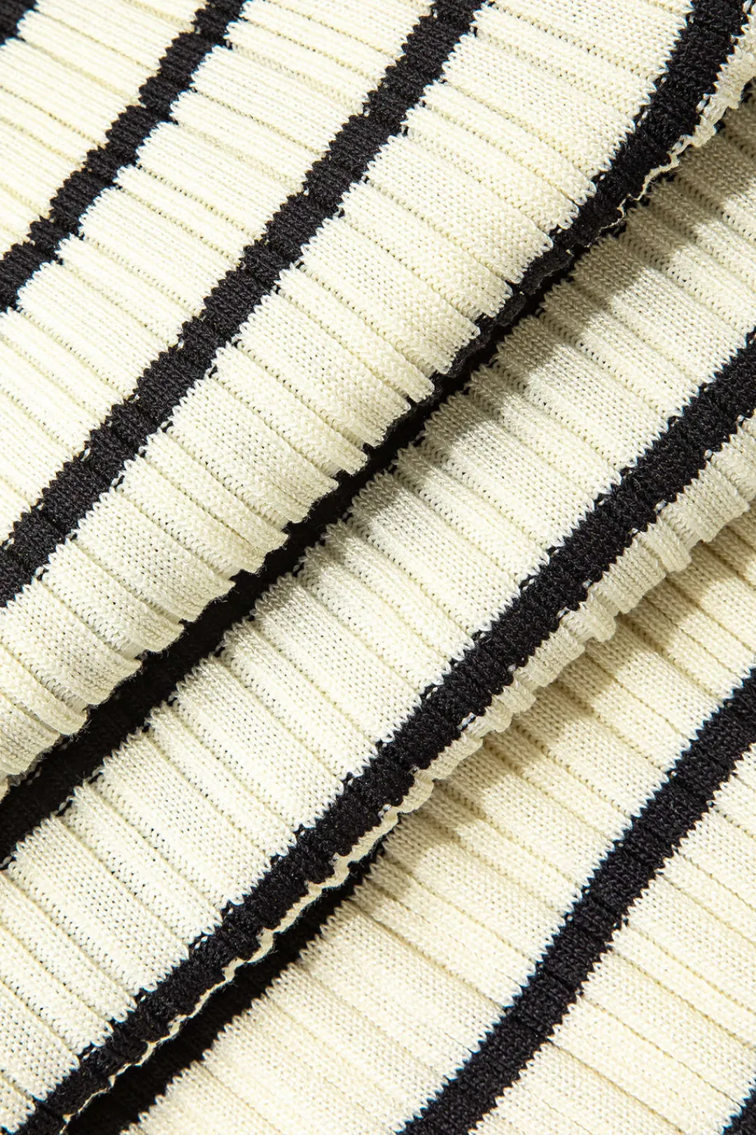 MICAS Long Sleeve Dresses|Knit Dresses-Stripe Print Knit Wrap Off Shoulder Dress Contrast Color