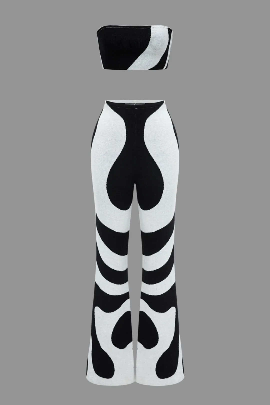 MICAS Vacation Sets|Knit Bottoms-Sweater Trousers Contrast Color