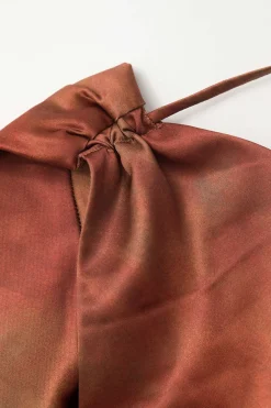 MICAS Maxi Dresses-Tie Dye Asymmetric Cowl Neck Satin Maxi Dress MULTICOLOR