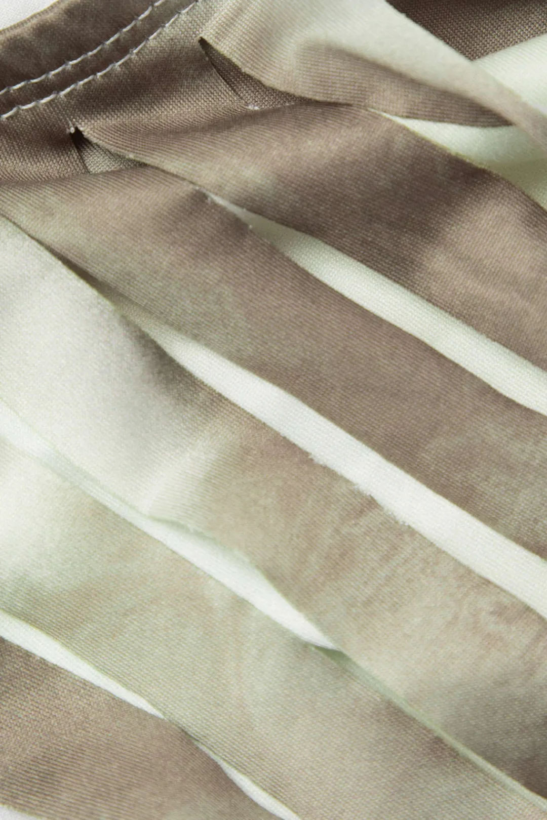 MICAS Skirt Sets-Tie Dye Destroyed Halter Top And Asymmetric Mini Skirt Set GRAY