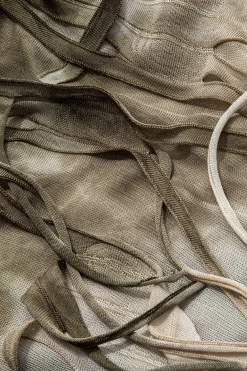 MICAS Maxi Dresses-Tie Dye Distressed Sleeveless Cut Out Slit Maxi Dress MULTICOLOR