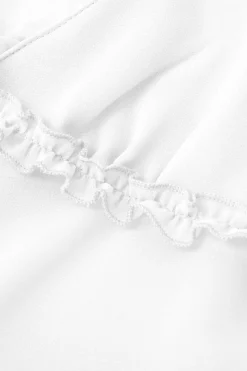 MICAS Tank Tops & Cami-Tie Front Sheer Ruffle Cami Top