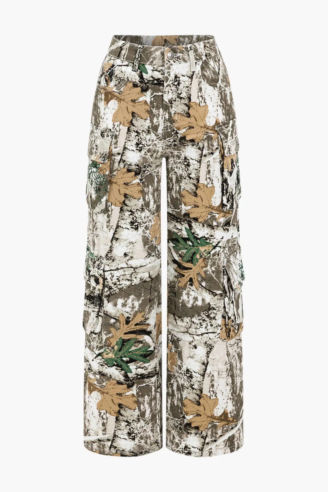 MICAS Jeans-Tree Print Wide Leg Jeans MULTICOLOR