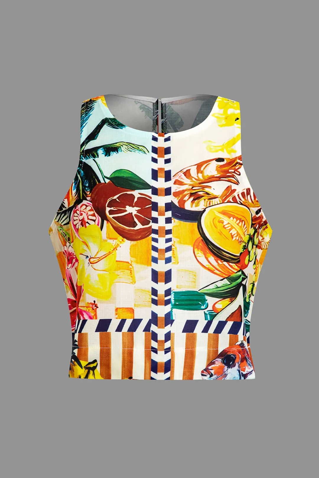 MICAS Pant Sets-Tropical Print Tank Top And Pants Set MULTICOLOR