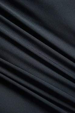 MICAS Swimwear-Tummy Control Appliques One-Piece Swimsuit BLACK