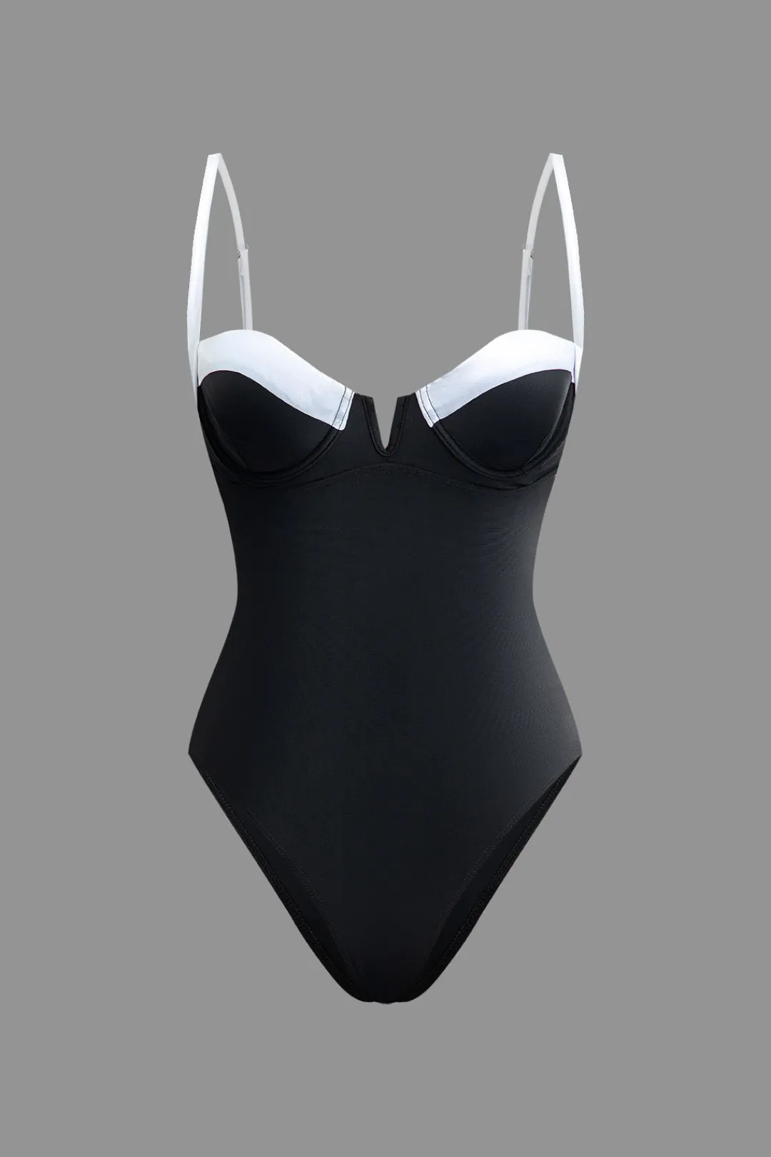 MICAS Swimwear-Tummy Control Contrast Knot Cut Out One-Piece Swimsuit Contrast Color