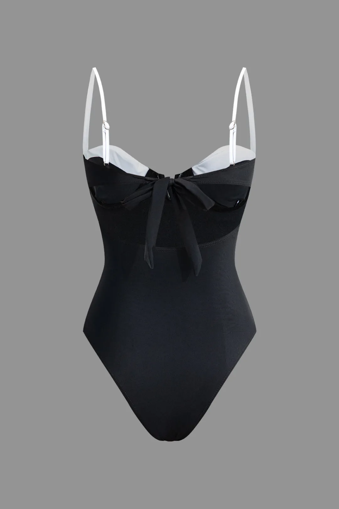 MICAS Swimwear-Tummy Control Contrast Knot Cut Out One-Piece Swimsuit Contrast Color