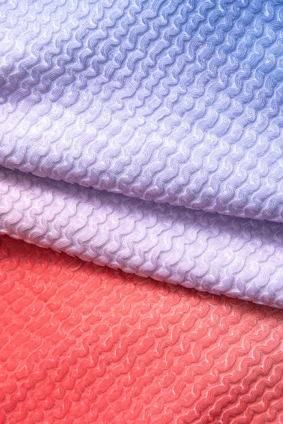 MICAS Swimwear-Tummy Control Ombre Textured Square Neck Backless One-Piece Swimsuit MULTICOLOR