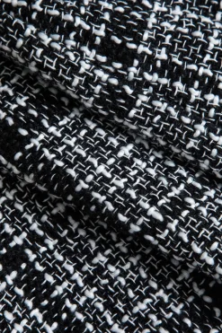 MICAS Skirts-Tweed Button Mini Skirt BLACK