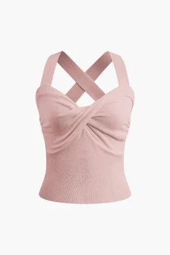 MICAS Tank Tops & Cami-Twist Cross Tank Top