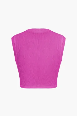 MICAS Tank Tops & Cami-Twist Knot V-Neck Tank Top