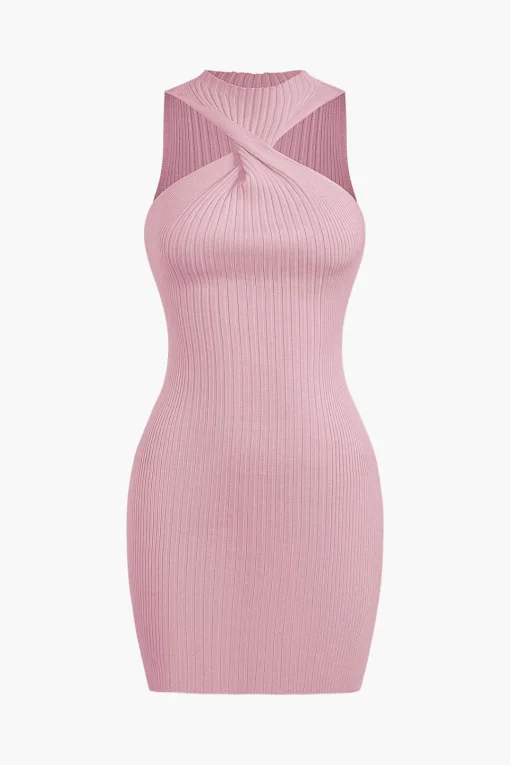 MICAS Mini Dresses-Twist Sleeveless Tank Mini Dress