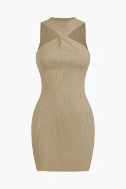 MICAS Mini Dresses-Twist Sleeveless Tank Mini Dress