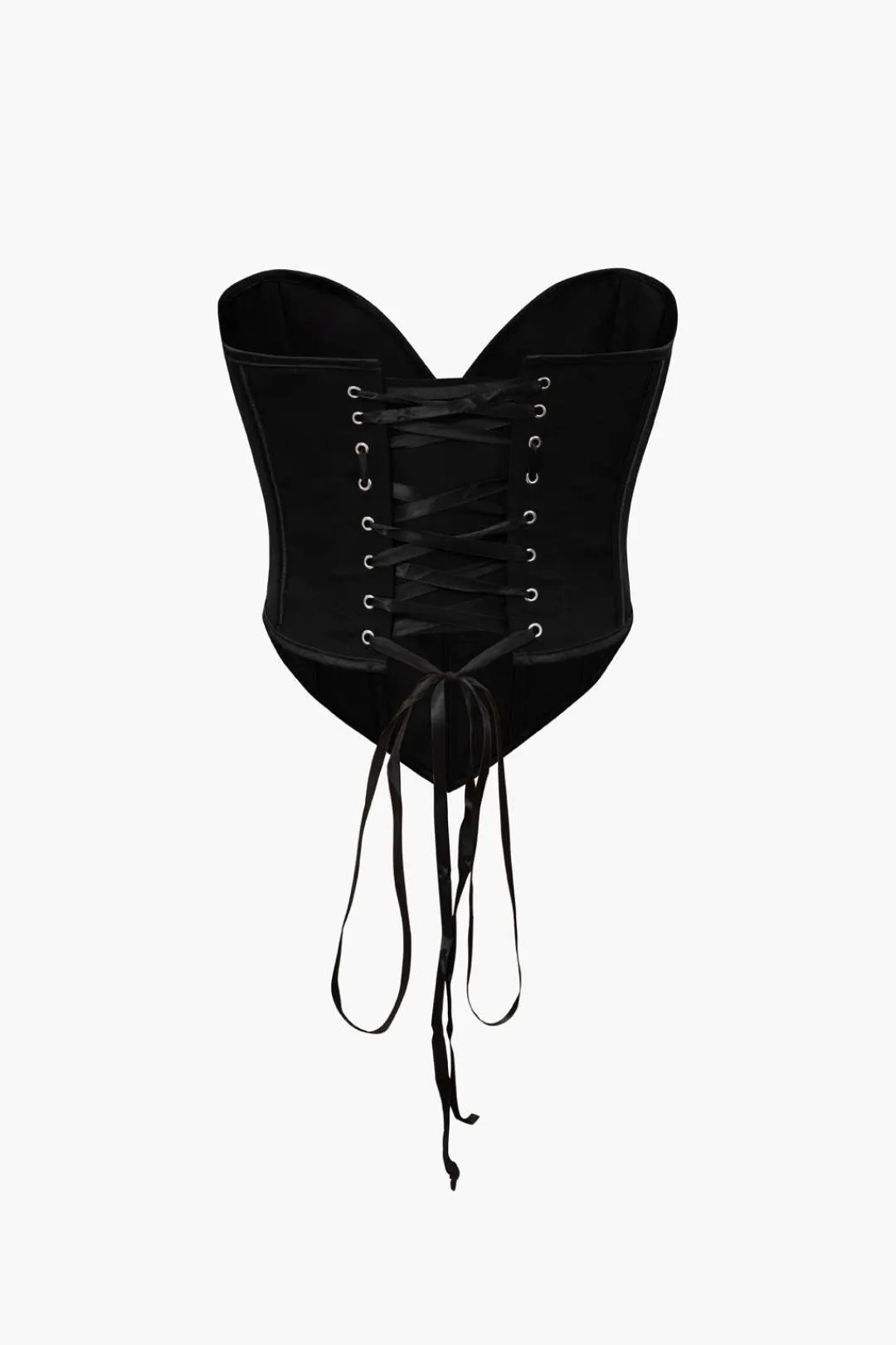 MICAS Tube Tops|Corset & Bustier Tops-V-Hem Tie Back Corset Corset Top